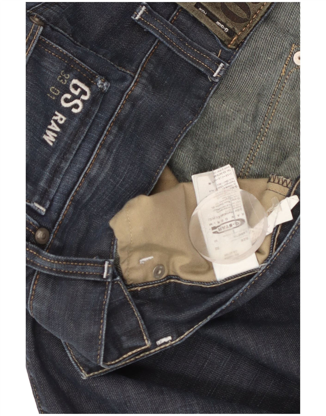 G-STAR Herren 3301 Straight Jeans W32 L30 Marineblau Baumwolle