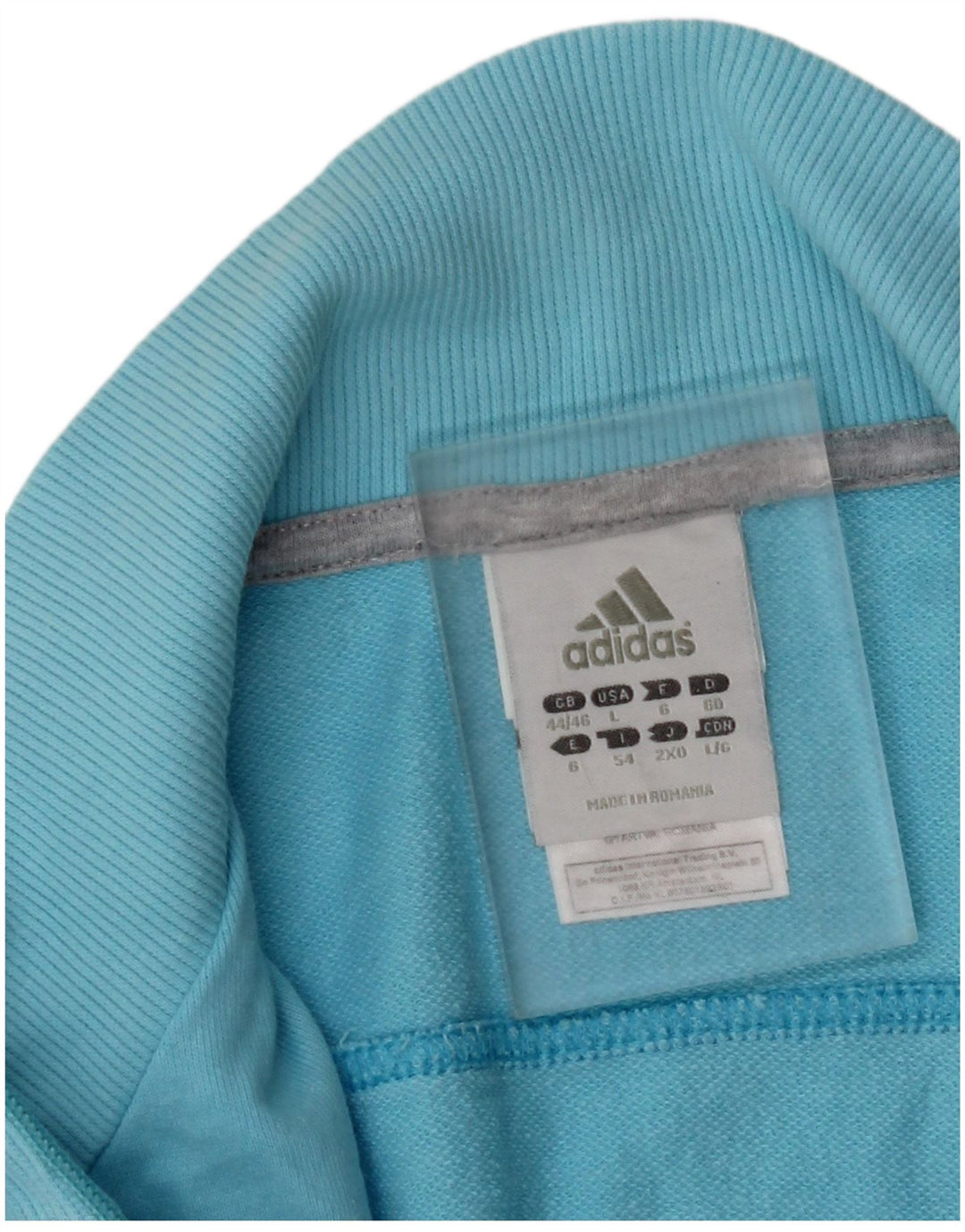 ADIDAS Damen-Trainingsanzug, Top-Jacke, EU 44/46, große blaue Baumwolle