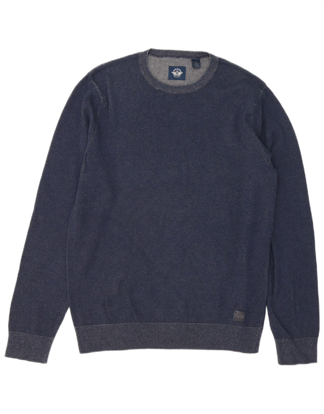 DOCKERS Herren-Pullover mit Rundhalsausschnitt, mittlere marineblaue Baumwolle
