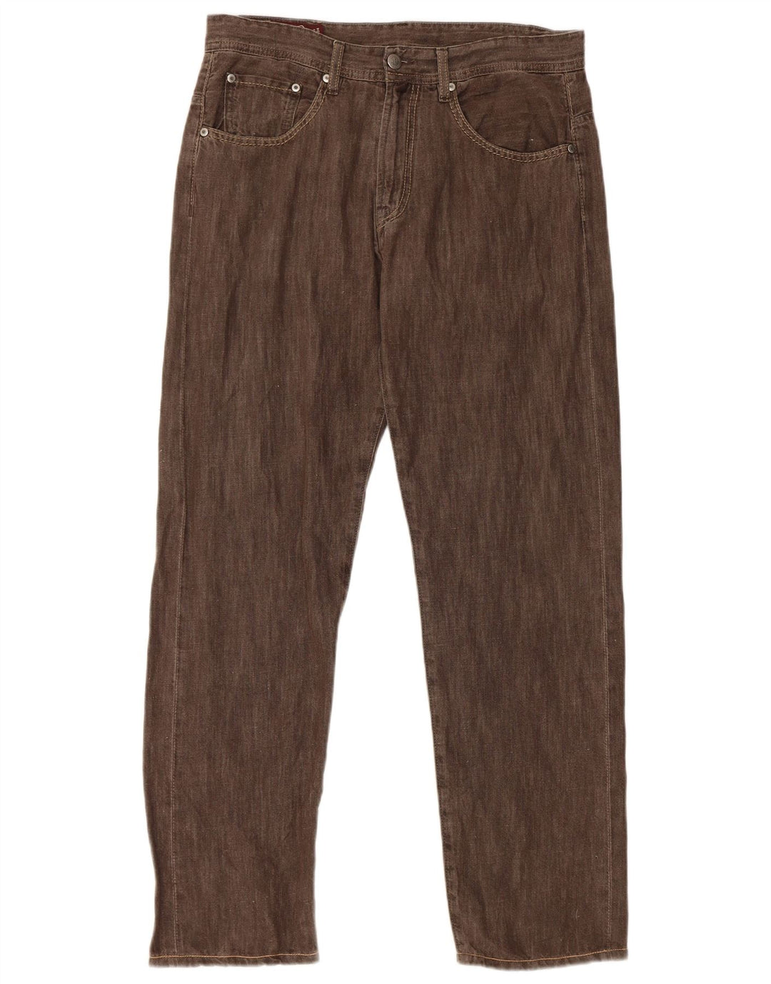 Marlboro Classics Herren Straight Jeans W33 L30 Braune Baumwolle