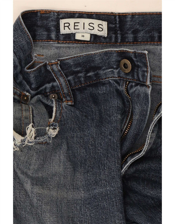 Reiss Herren Straight Jeans W36 L31 Blaue Baumwolle