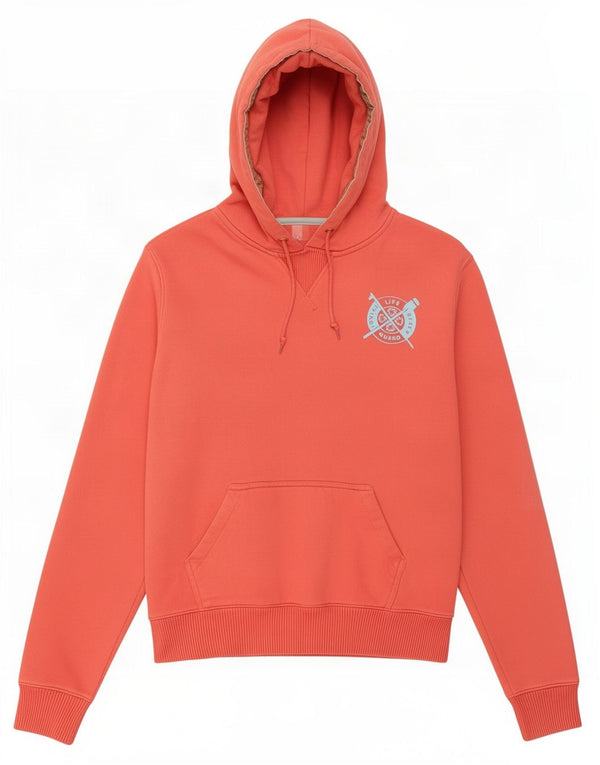 Joules Womens Graphic Hoodie Pullover UK 12 Mittelrote Baumwolle