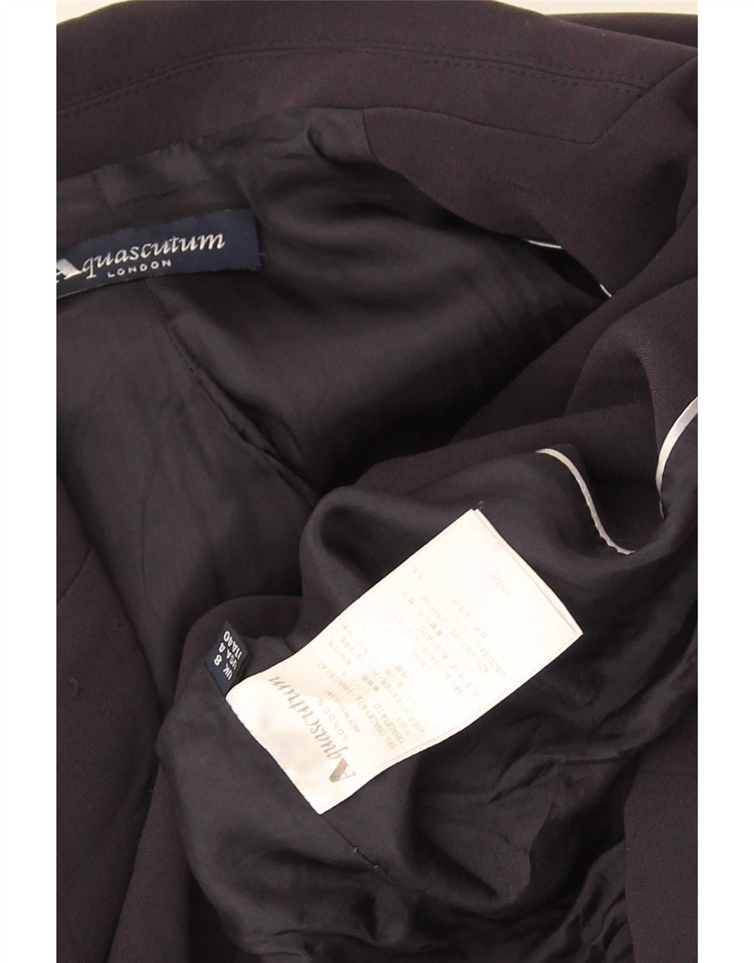 Aquascutum Damen-Blazer mit 2 Knöpfen, Gr. 8, Marineblau, Acetat