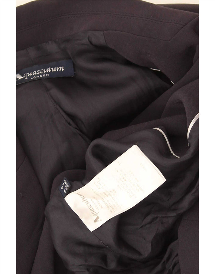 Aquascutum Damen-Blazer mit 2 Knöpfen, Gr. 8, Marineblau, Acetat