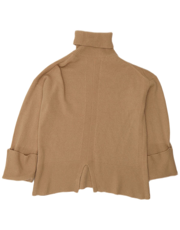 Reiss Damen-Pullover mit Rollkragen, übergroß, UK 6, XS, Beige, Wolle