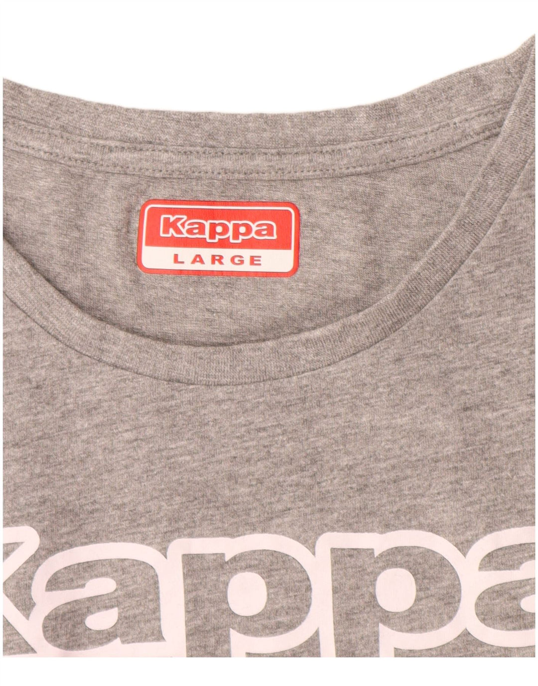 KAPPA Damen Grafik T-Shirt Top UK 14 Large Grau