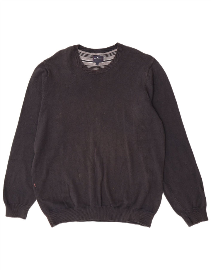 Marks & Spencer Herren Blue Harbour Pullover mit Rundhalsausschnitt, Größe L, Marineblau