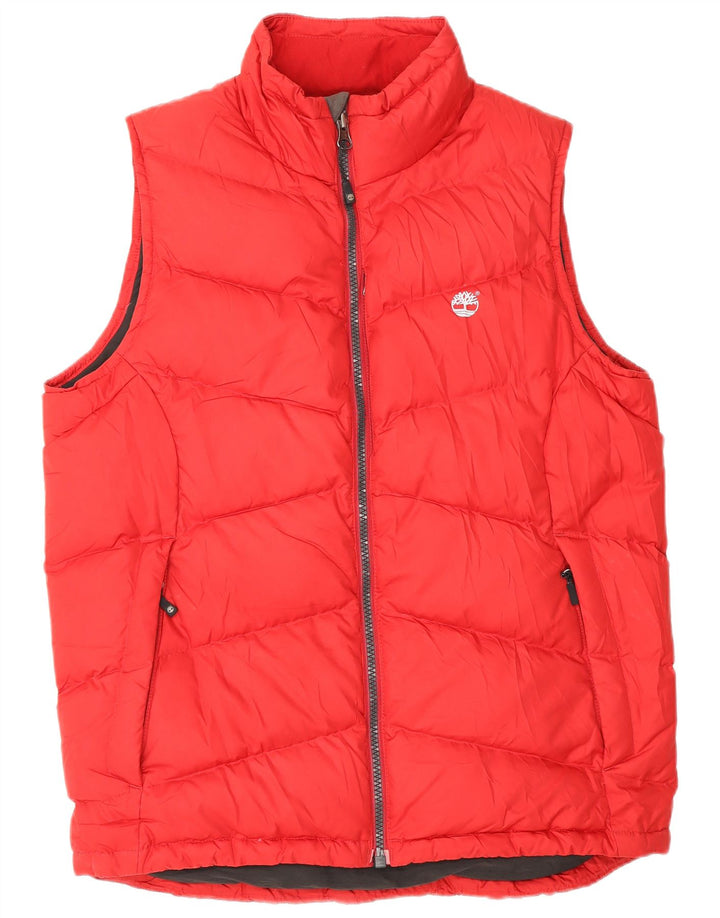 TIMBERLAND Mens Padded Gilet UK 40 Large Red Polyester
