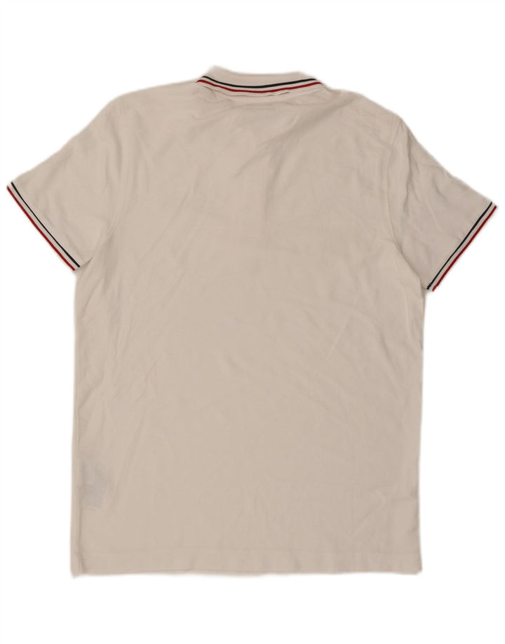 Lotto Herren-Poloshirt aus mittelweißer Baumwolle