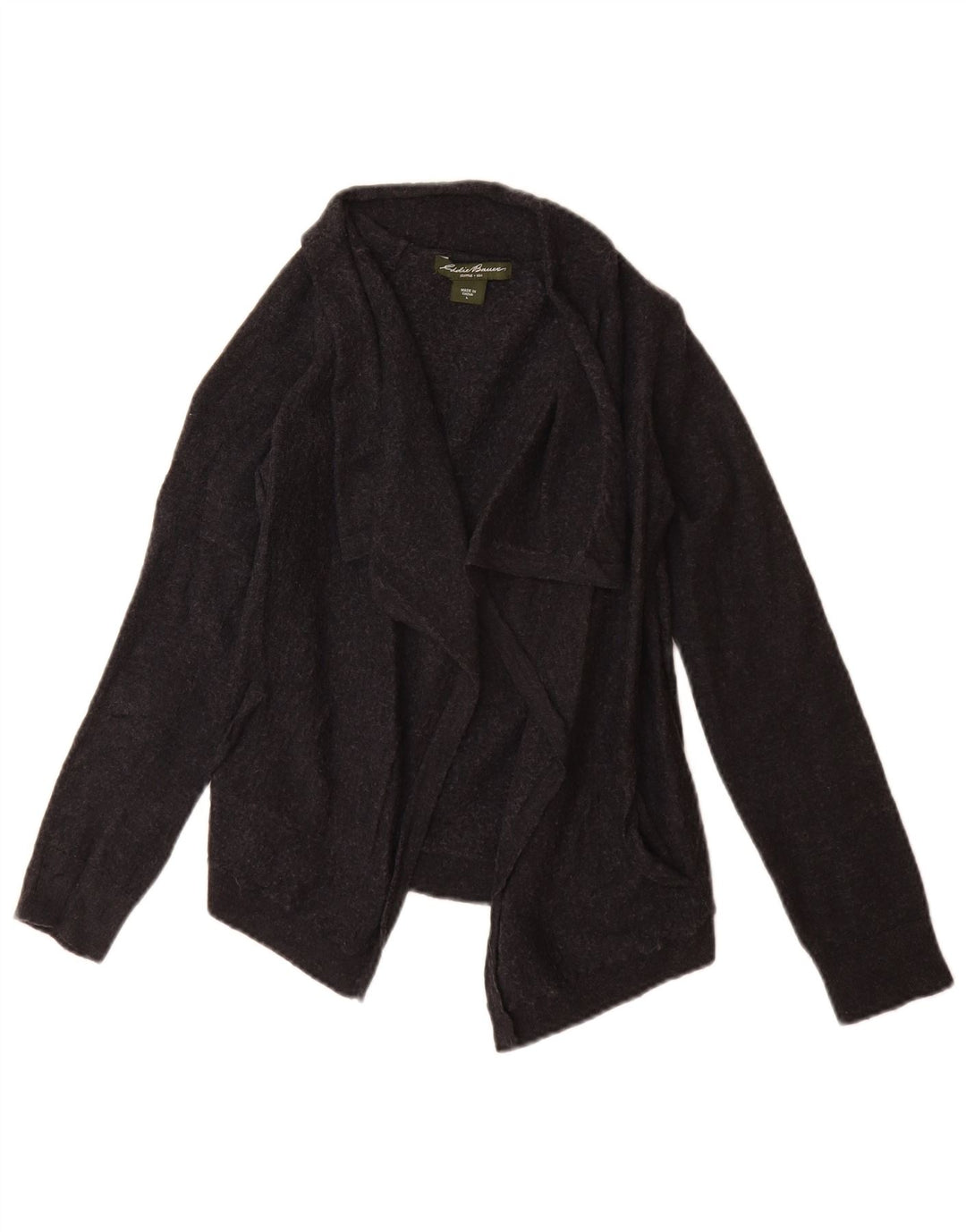Eddie Bauer Mädchen-Cardigan-Pullover, 11–12 Jahre, große schwarze Wolle