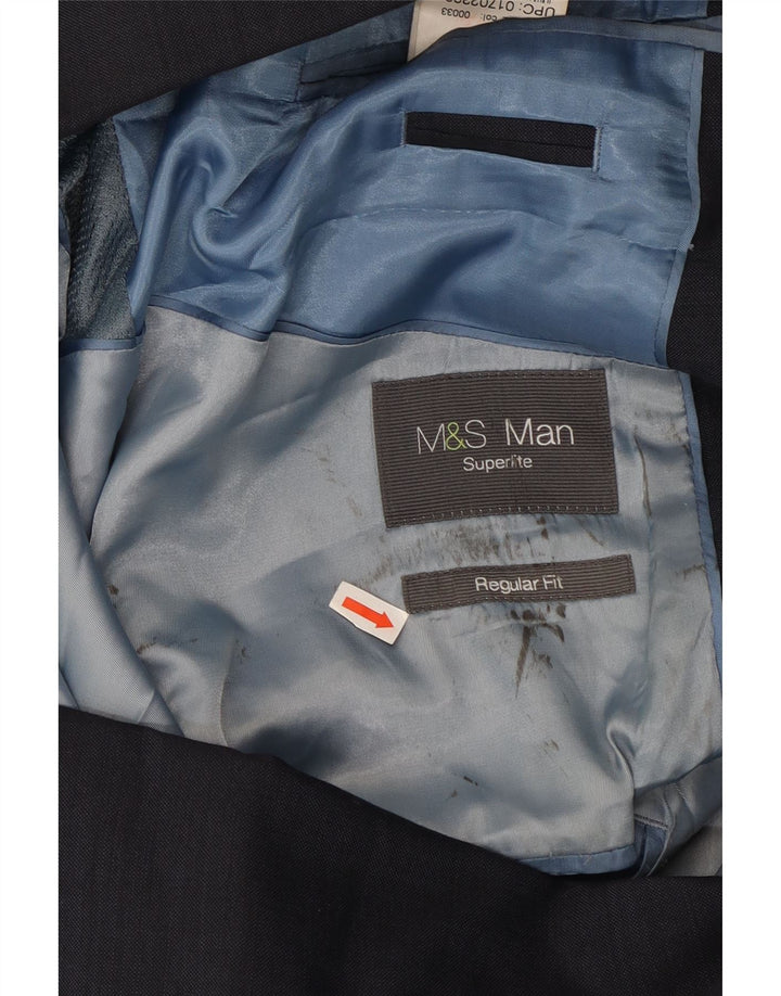 Marks & Spencer Herren-Blazer mit 2 Knöpfen, Größe UK 38, mittleres Marineblau