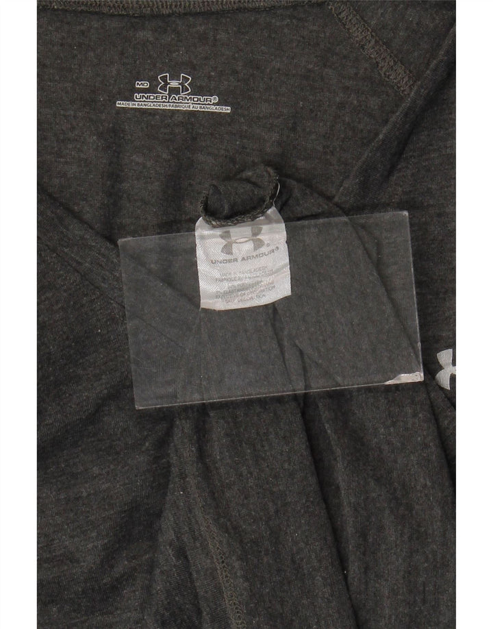 UNDER ARMOUR Damen T-Shirt Top UK 12 Mittelgraues Polyester