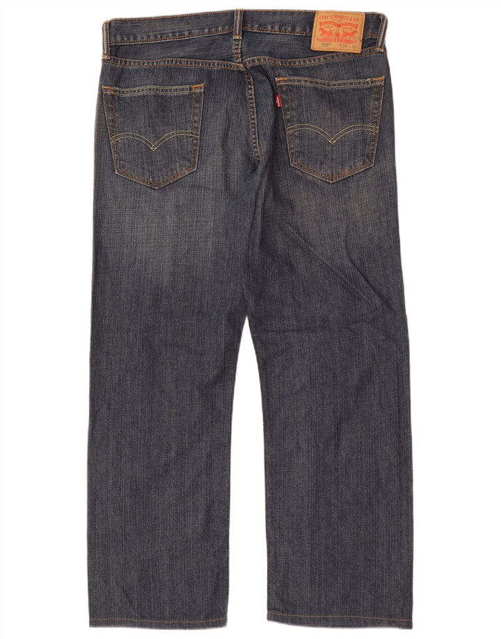 Levi's Herren 559 Straight Jeans W34 L30 Blaue Baumwolle