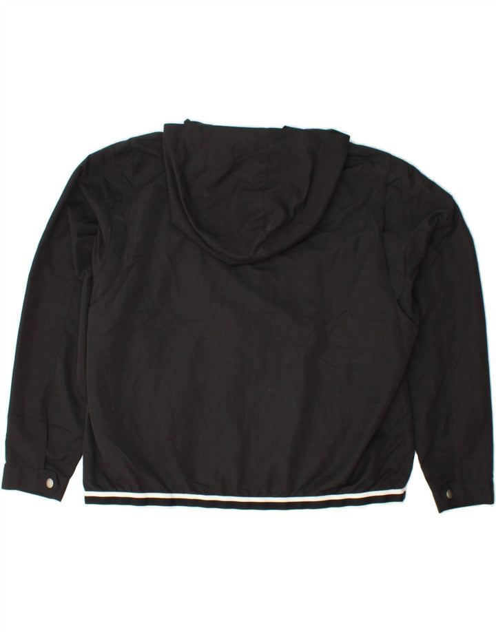 IZOD Womens Hooded Tracksuit Top Jacket UK 18 XL Black Polyester Vintage Izod and Second-Hand Izod from Messina Hembry 