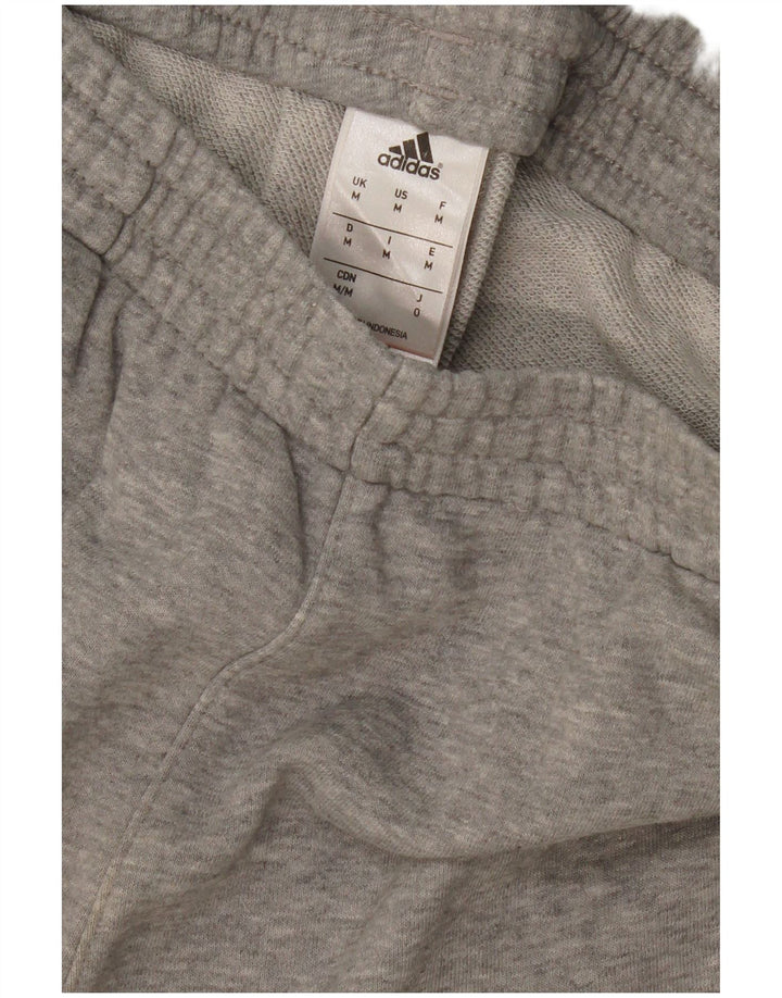 ADIDAS Womens Tracksuit Trousers UK 14 Medium  Grey Cotton