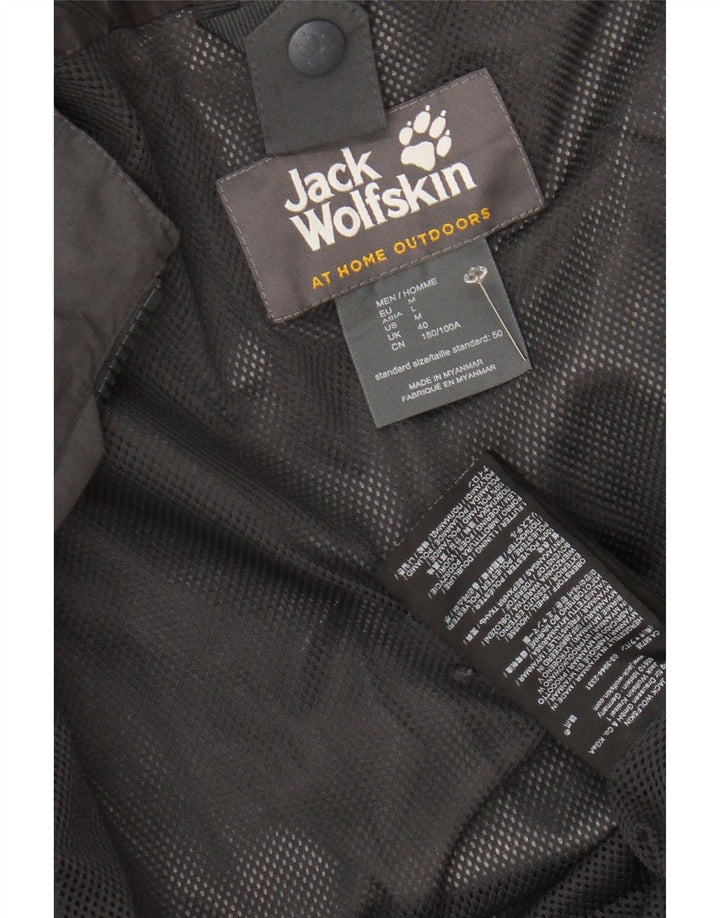 JACK WOLFSKIN Herren-Windbreakerjacke mit Kapuze, UK 40, Mittelgrau, Polyester
