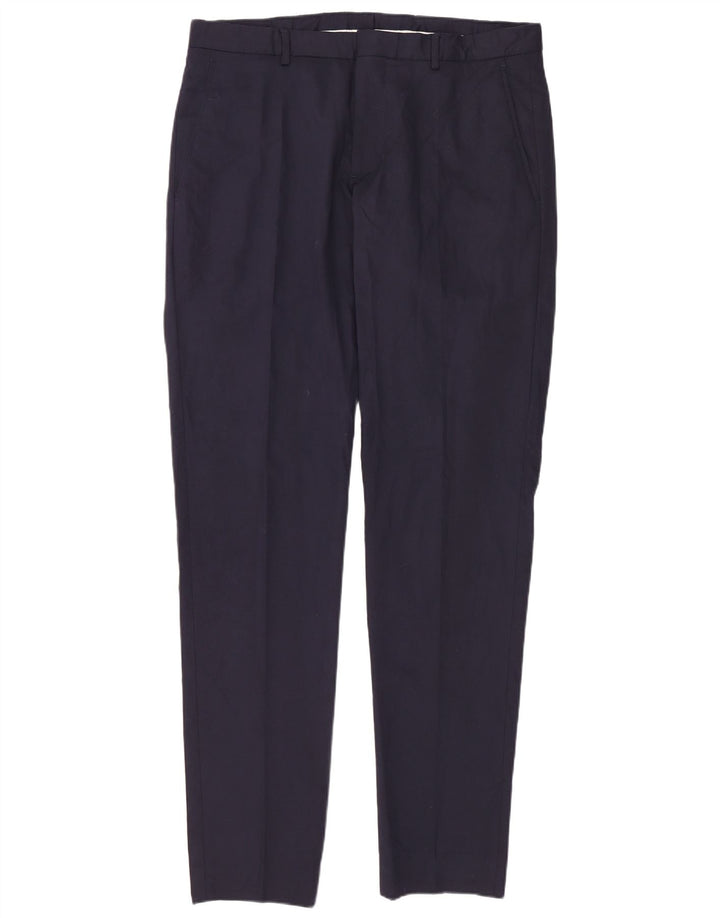 Zara Herren Slim Anzughose EU 40 Medium W31 L36 Marineblau