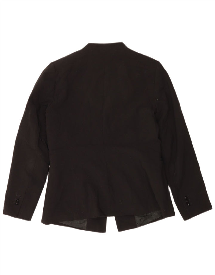 Zara Damen Blazer Jacke UK 16 Large Schwarz Polyester