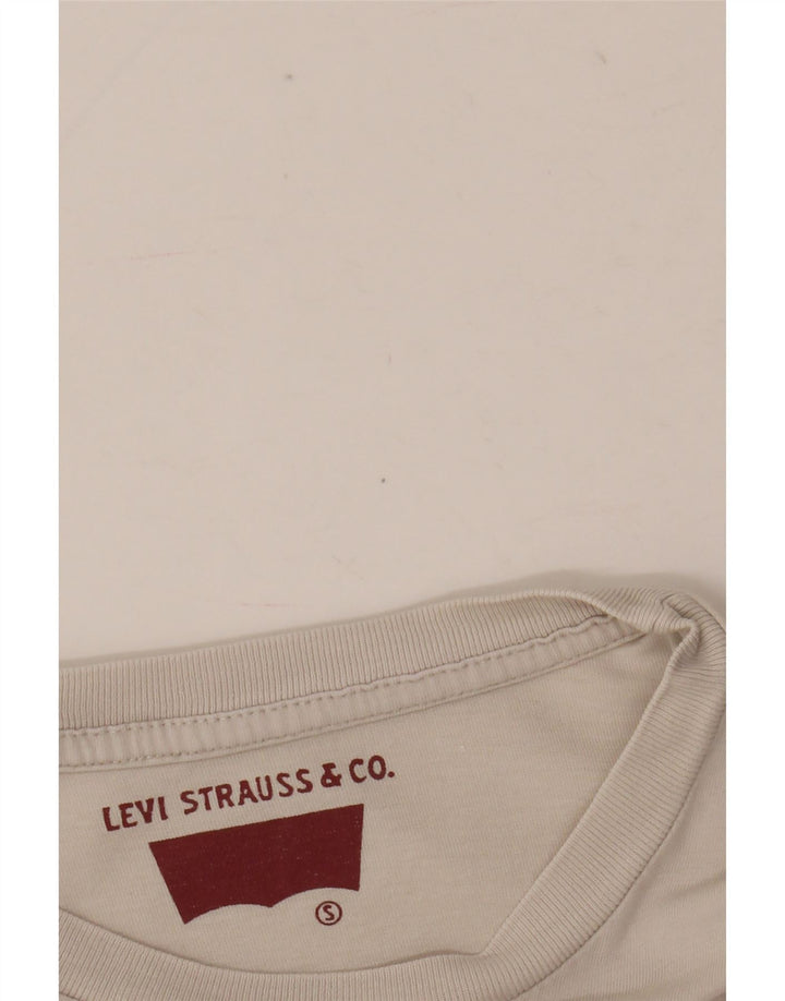 Levi's Damen-T-Shirt mit Grafik, UK 10, Größe S, Weiß