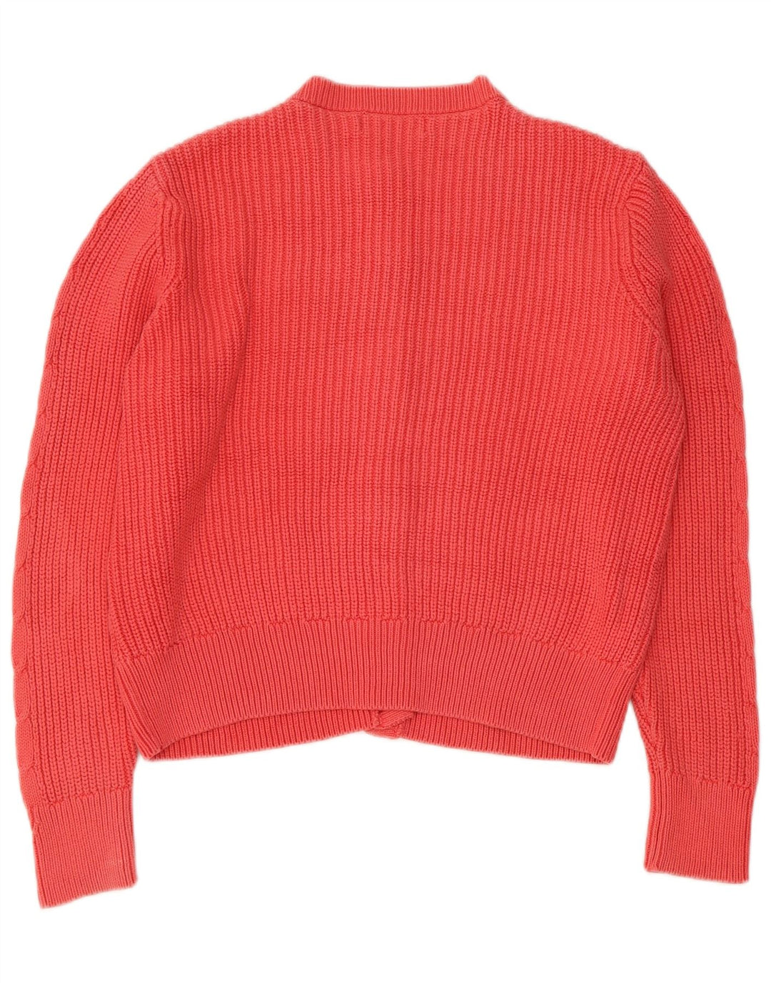 Marks & Spencer Damen Crop Cardigan Pullover UK 12 Mittelrosa Baumwolle