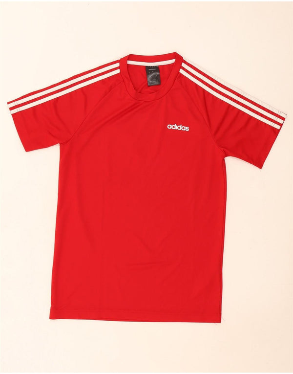 Adidas Herren T-Shirt Top Small Rot Polyester