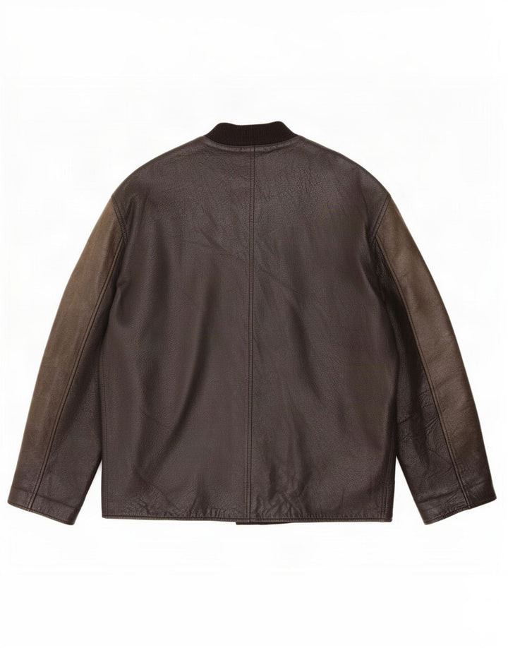 BARNEYS Herren Lederjacke UK 36 Small Schwarz