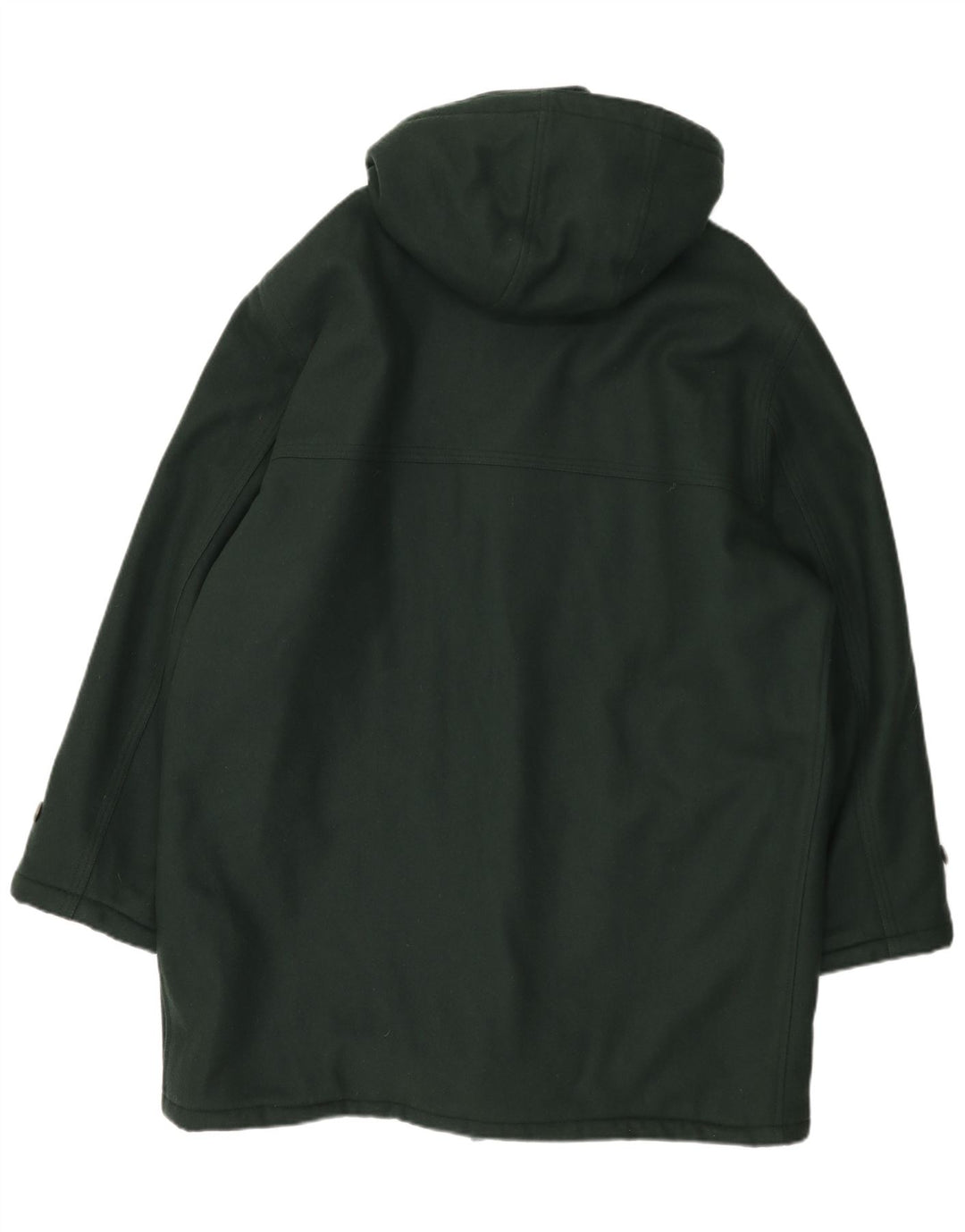 Faciba Herren-Dufflecoat mit Kapuze IT 54 2XL Grüne Wolle