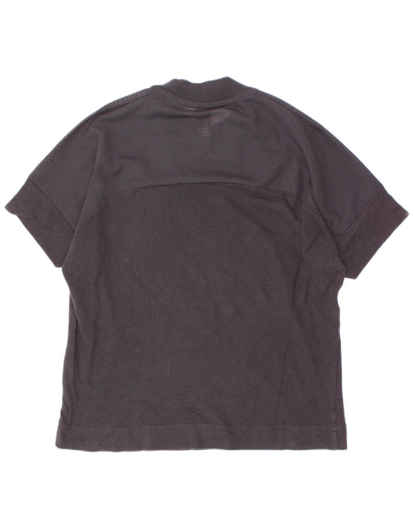 Adidas Damen Crop Graphic T-Shirt Top UK 4/6 XS Schwarz