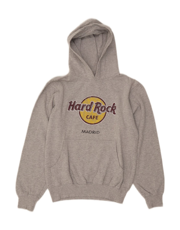 Hard Rock Cafe Damen Madrid Kapuzenpullover UK 14 Mittelgrau meliert