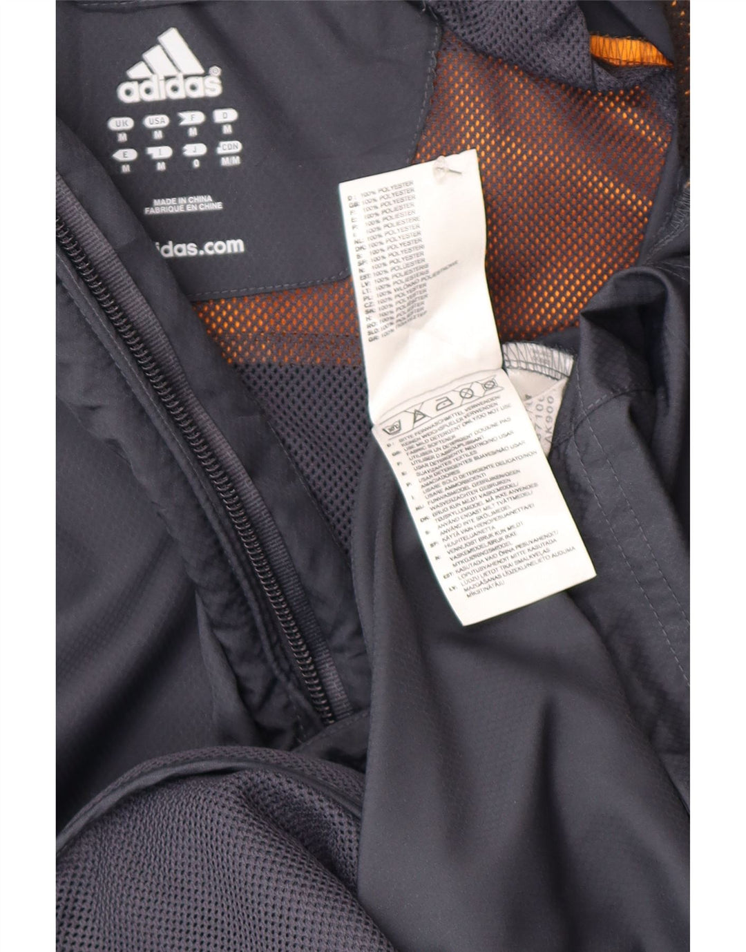 Adidas Clima Proof Herren-Trainingsanzugoberteil, Mittelgrau, Farbblock