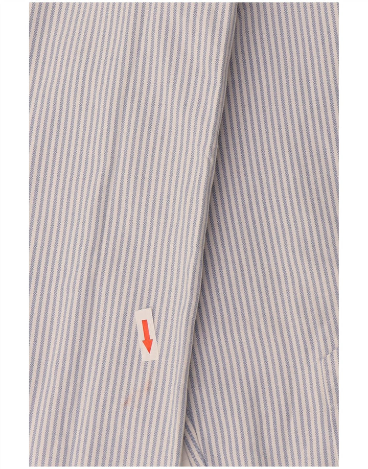 Ralph Lauren Herren-Hemd mit klassischer Passform, mittelblau, gestreift, Baumwolle