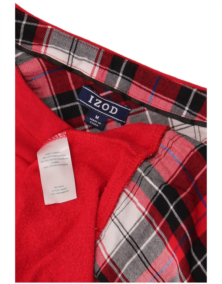 IZOD Damen Sweatshirt Pullover UK 14 Mittelrote Baumwolle