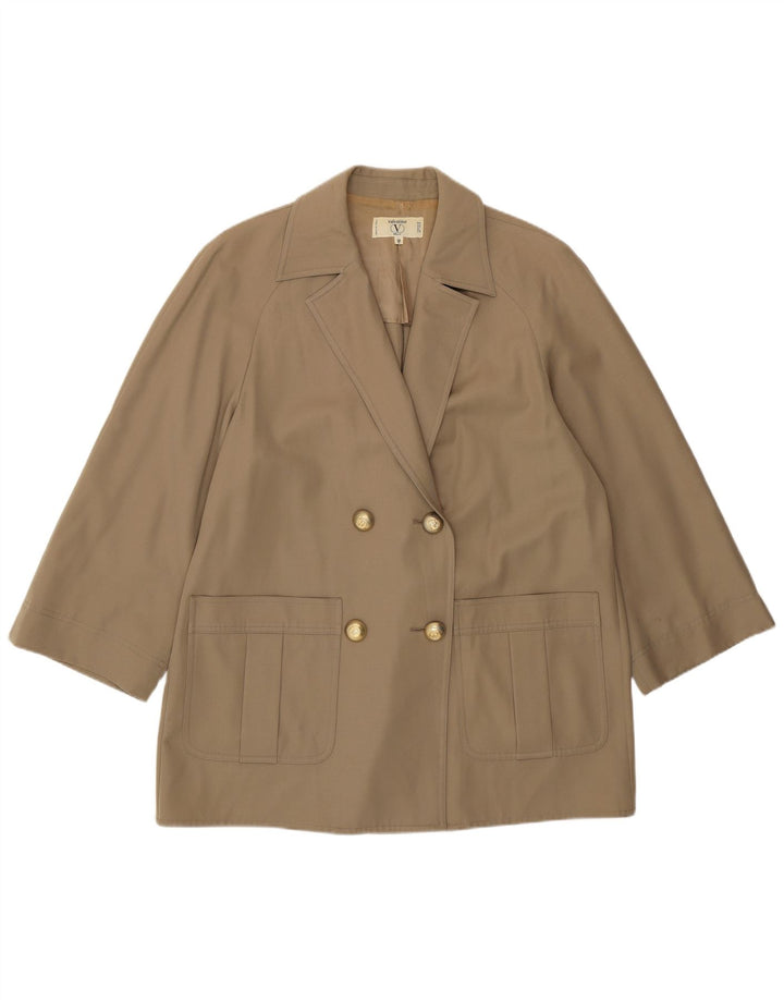 Valentino Womens Miss V übergroße Blazerjacke IT 40 Small Beige