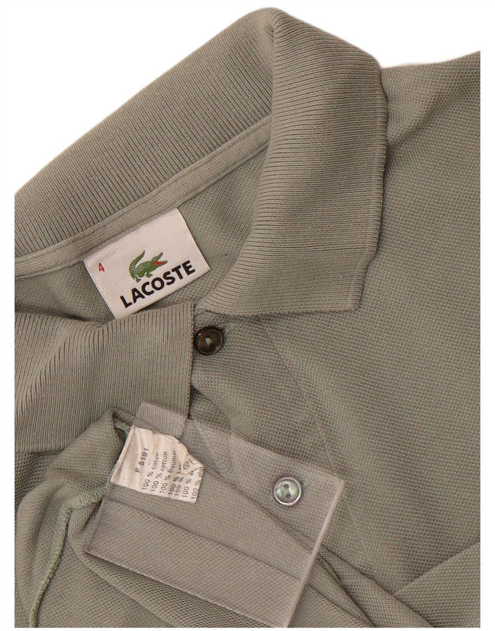 Lacoste Herren-Poloshirt, Größe 4, mittlere Khaki-Baumwolle