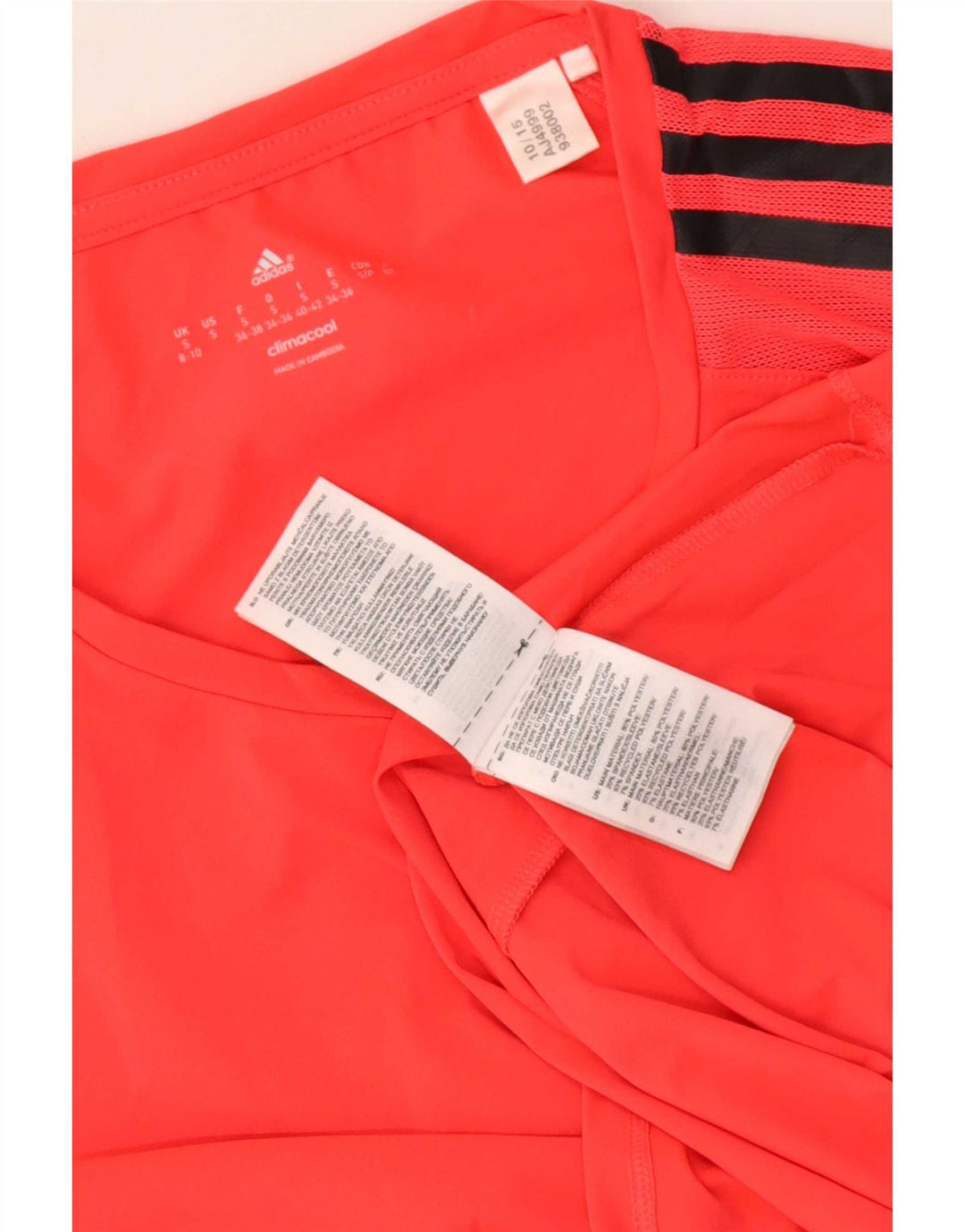 Adidas Damen Climacool T-Shirt Top UK 8/10 Small Rot Polyester