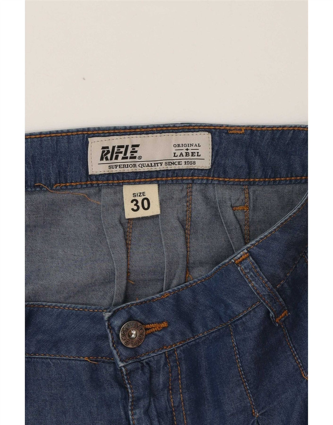 Rifle Damen Jeansrock W30 Mittelblau
