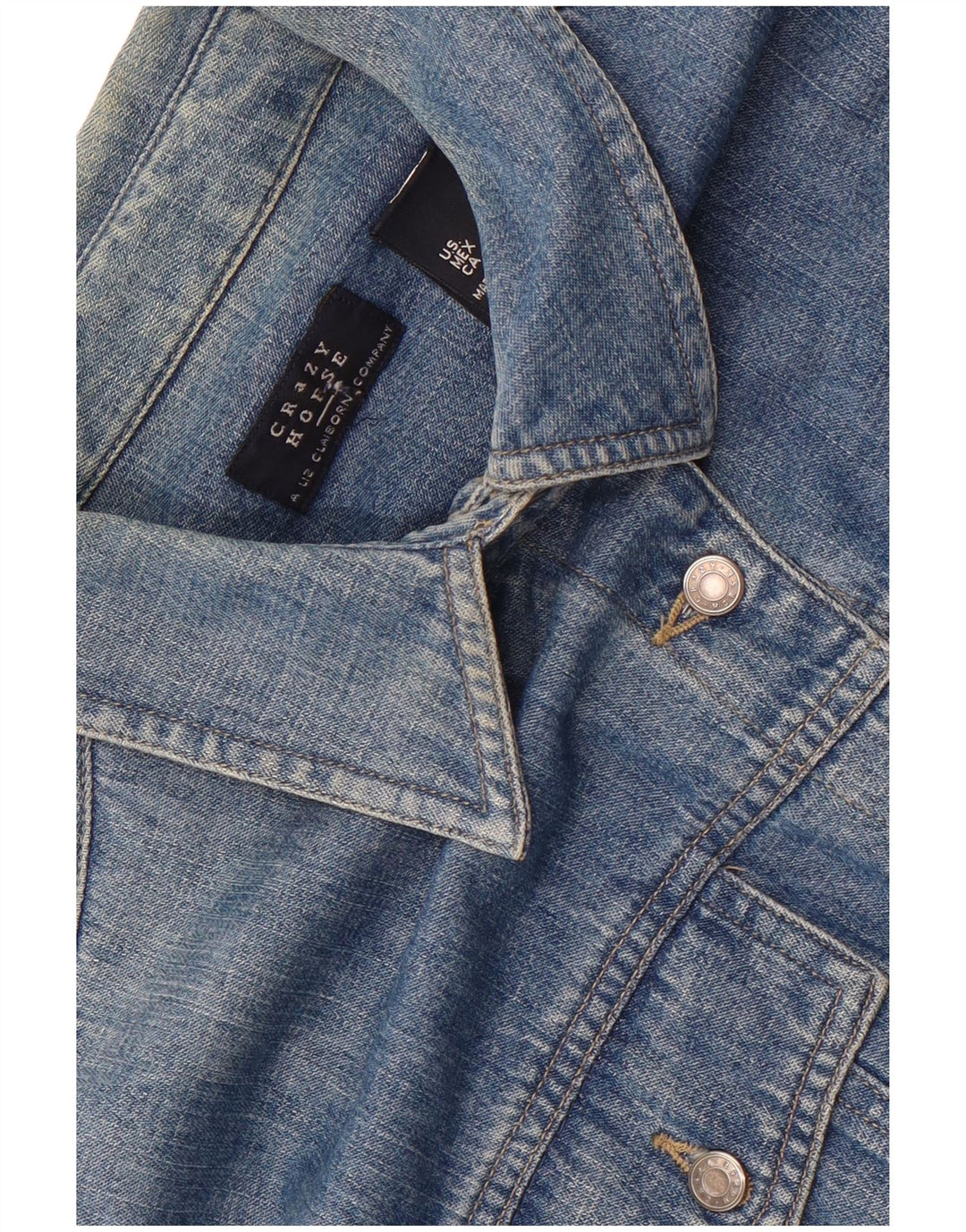 Liz Claiborne Damen Jeanshemd UK 16 Große blaue Baumwolle