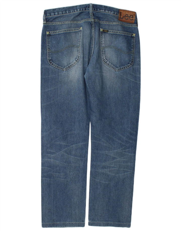 Lee Herren Blake Straight Jeans W34 L30 Blaue Baumwolle