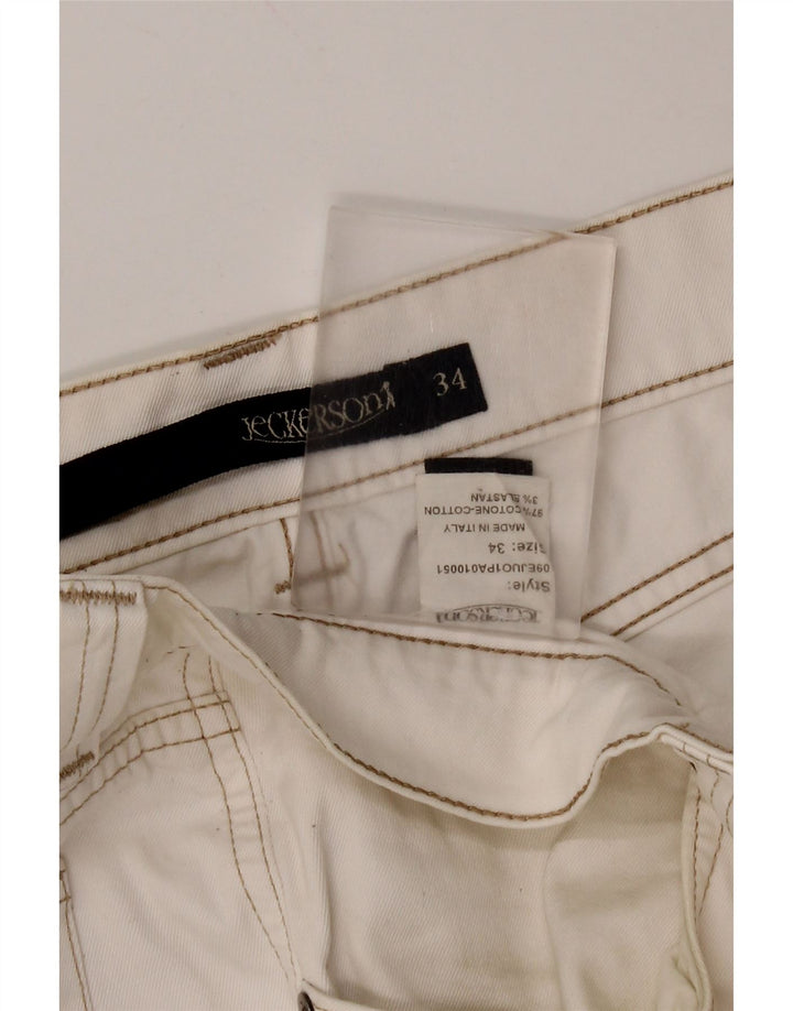 Jeckerson Herren Straight Jeans W34 L34 Weiße Baumwolle