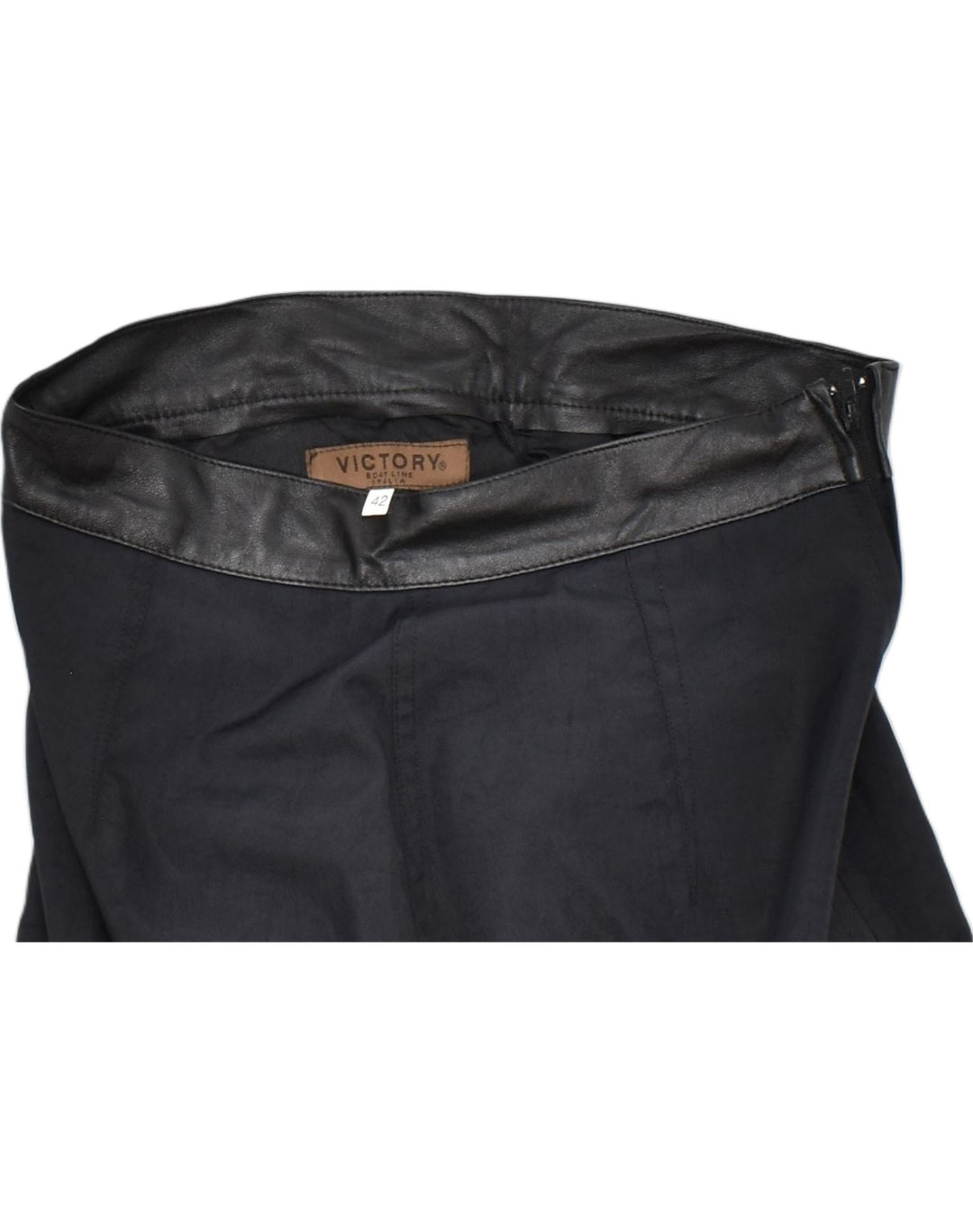 VINTAGE Womens Pencil Skirt IT 42 Medium W27 Black Nylon | Vintage | Thrift | Second-Hand | Used Clothing | Messina Hembry 