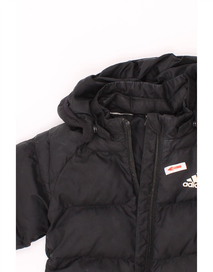 Adidas Jungen wattierte Jacke mit Kapuze, 3–4 Jahre, Schwarz