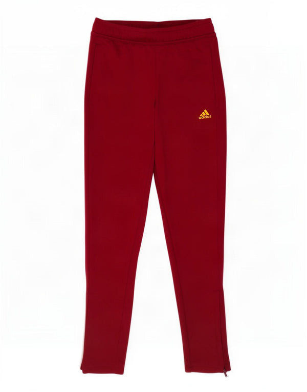Adidas Aeroready-Trainingshose für Mädchen, 11–12 Jahre, burgunderfarbenes Polyester