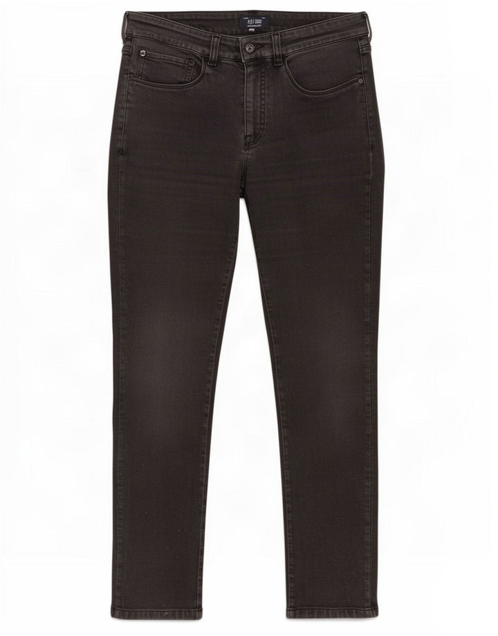 Armani Damen Slim Jeans W27 L28 Schwarze Baumwolle