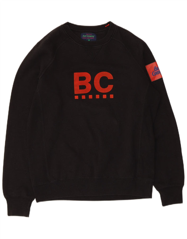 Best Company Herren-Sweatshirt mit Grafik, reguläre Passform, Mittelschwarz