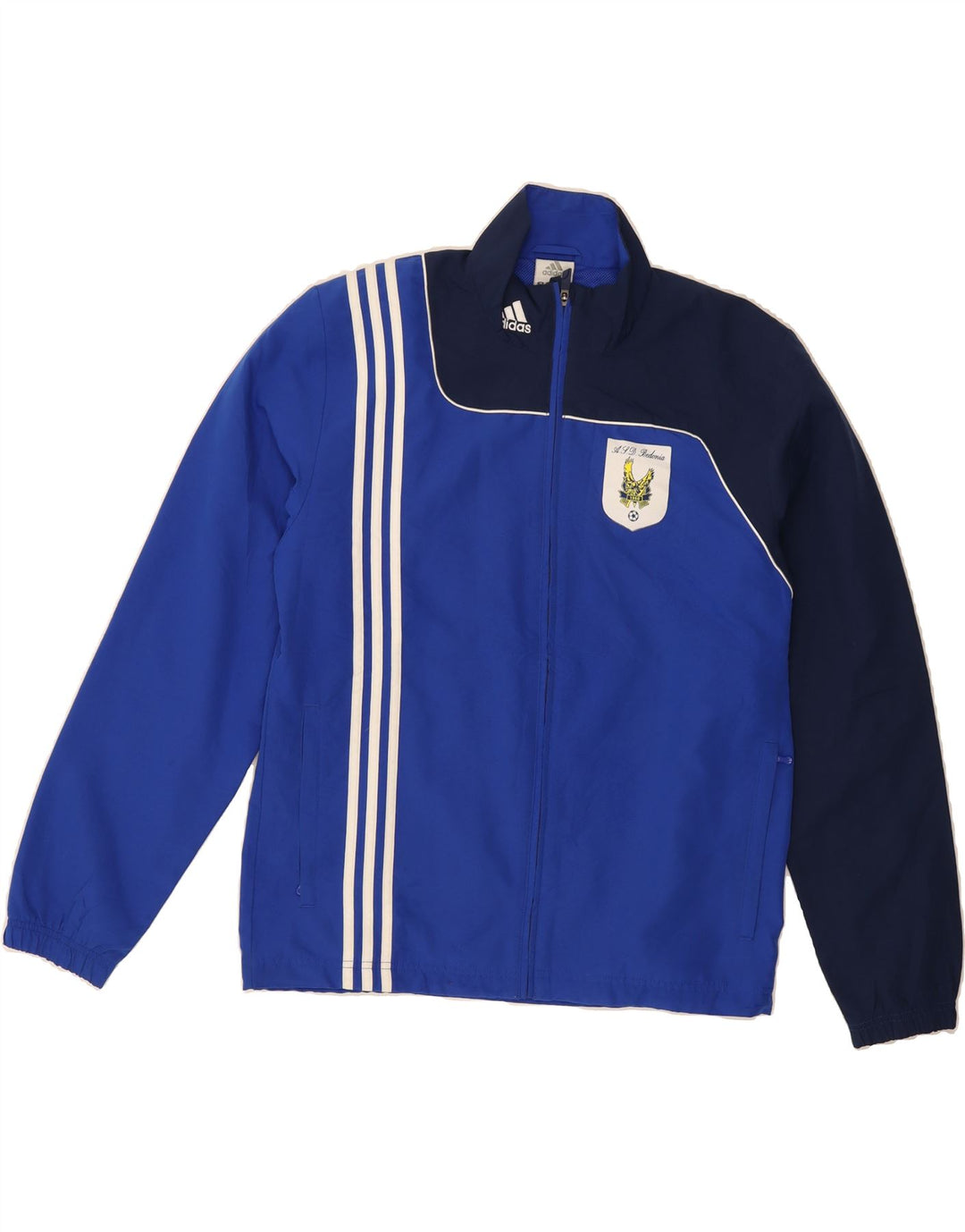 ADIDAS Mens Tracksuit Top Jacket UK 40/42 Medium Blue Colourblock Vintage Adidas and Second-Hand Adidas from Messina Hembry 