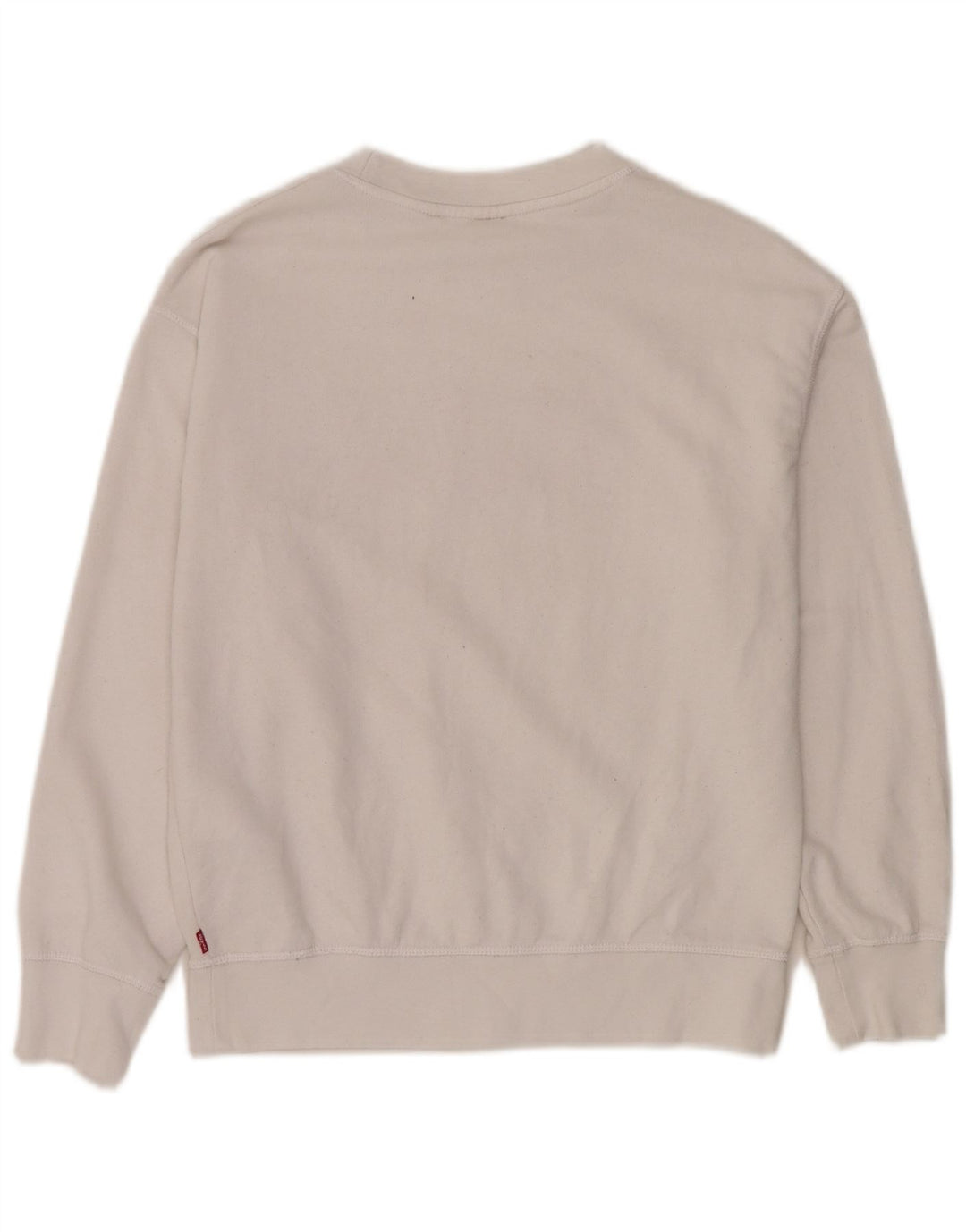 Levi's Damen-Sweatshirt mit Grafik-Übergröße, Größe UK 6, XS, weiße Baumwolle