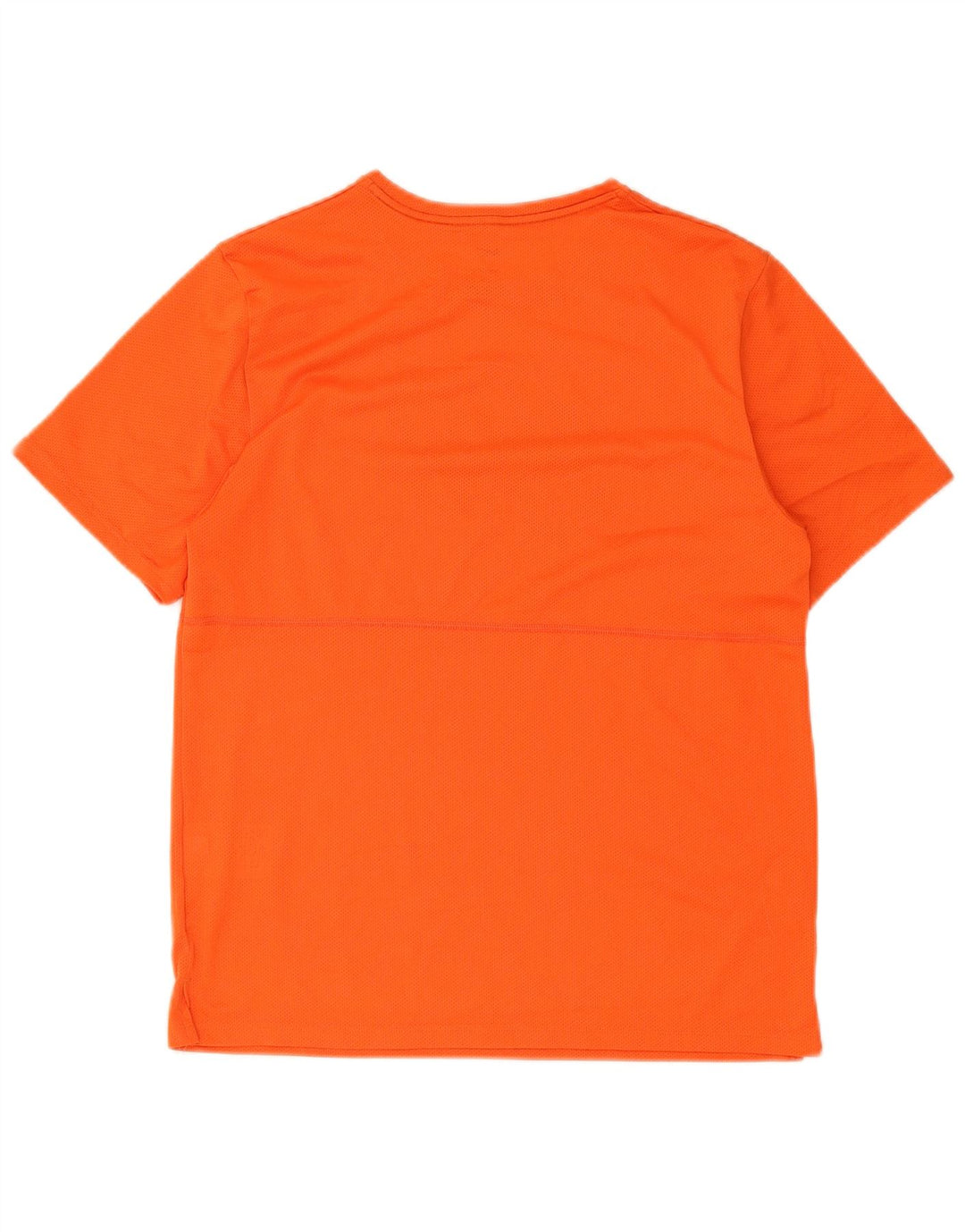 Nike Herren Dri Fit Grafik-T-Shirt-Oberteil aus mittelorangefarbenem Polyester