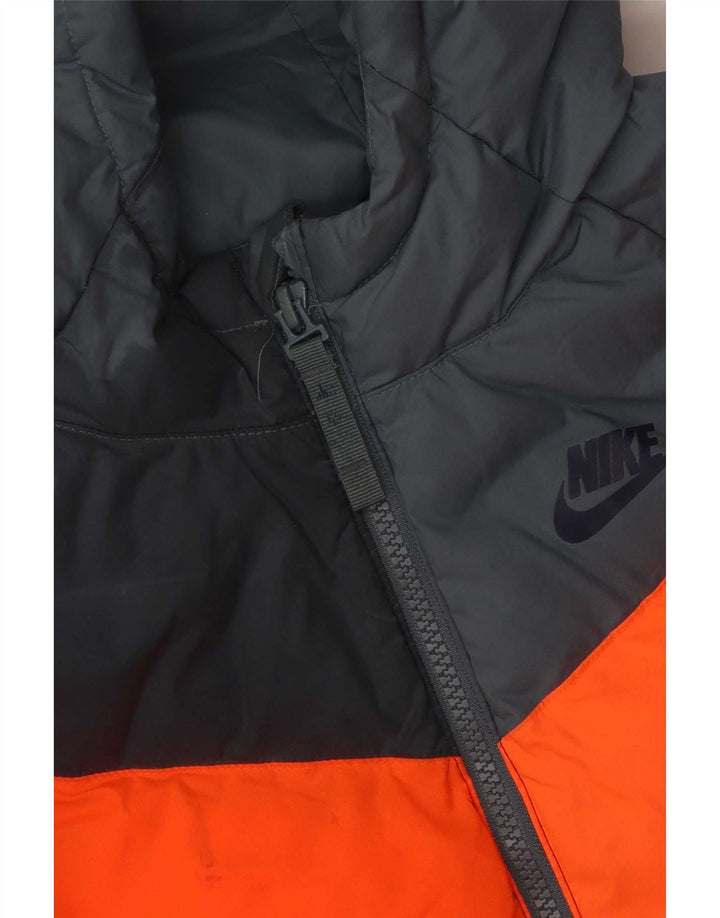 Nike Wattierte Jacke mit Kapuze für Jungen, 10–11 Jahre, mittelgroß, mehrfarbig, Farbblock