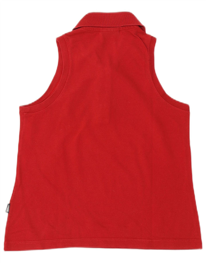 Rifle Damen Ärmelloses Poloshirt UK 12 Mittelrot
