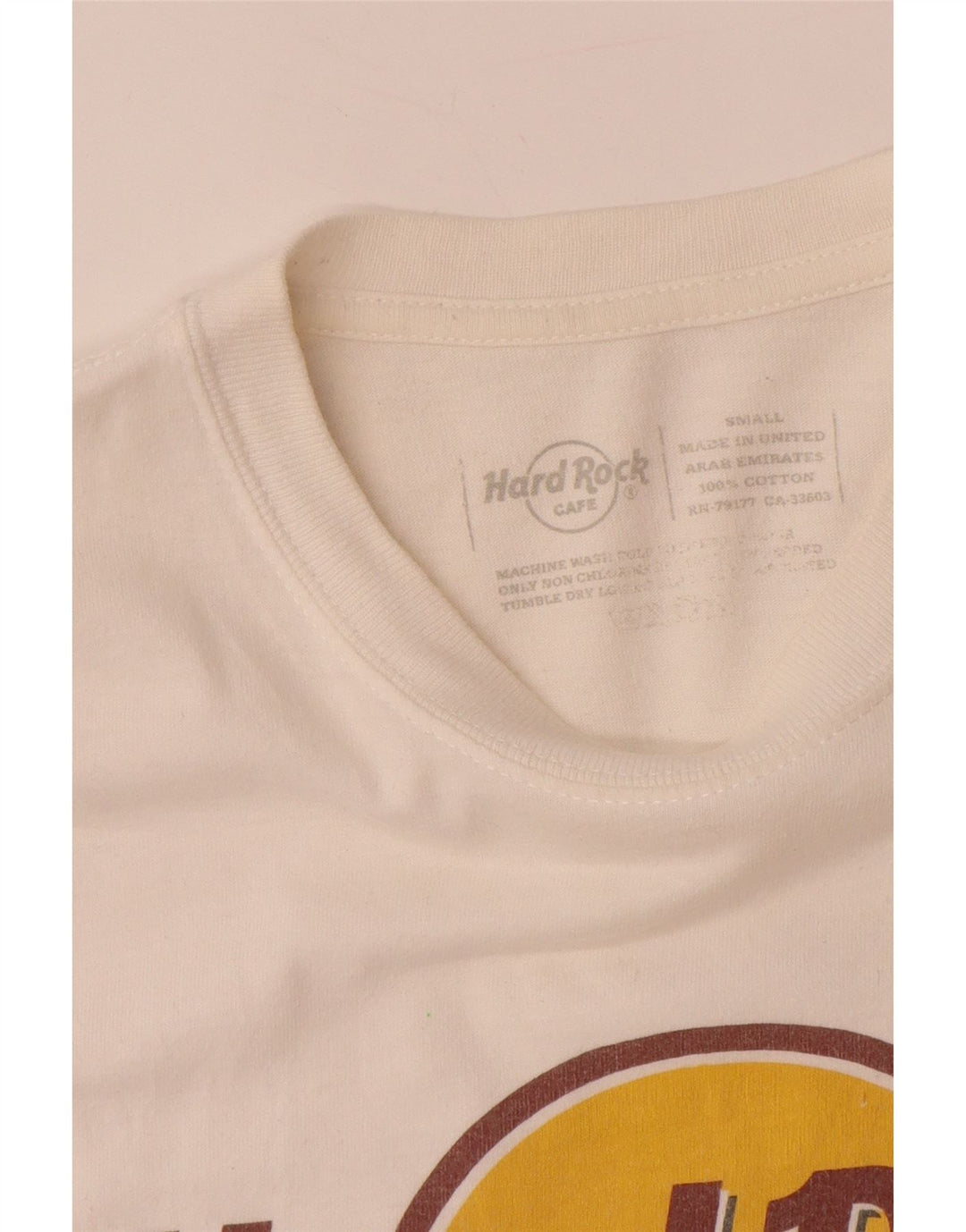 HARD ROCK CAFE Herren Munich Graphic T-Shirt Top Small Weiße Baumwolle
